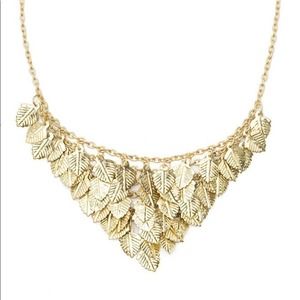 Matr Boomie Gold Falling Leaves Necklace